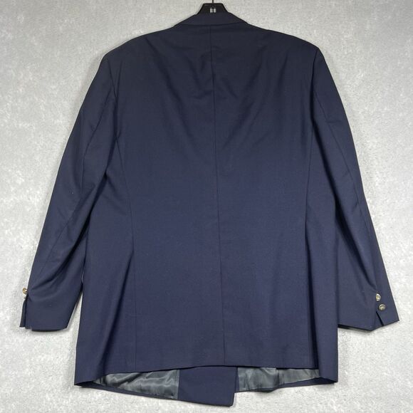 Vintage Burberrys’ Navy Blazer Pure Wool Gold Branded Buttons Jacket Mens Sz 46 - Picture 10 of 15